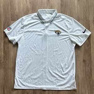 Nike NFL Jacksonville Jaguars Men's Short Sleeve Polo‎ White Size XL